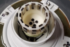Before the magnets are epoxied in. Its nice to have magnets to hold them in place.
