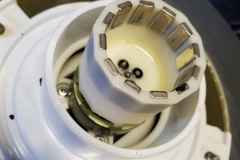 The epoxied motor side outer coupling. Notice the inner retaining stop ring.