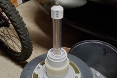 This is where the inner retaining stop ring comes into play.

I had to run the motor and insert the inner portion to make sure it did not interfere with any moving bits.

The stop ring provided positioning on the dry fit so when cemented in, it was easy to tell where to stop.

I then printed a thick ring to cement into place (which you can see installed where the two pieces meet), to provide additional strength.